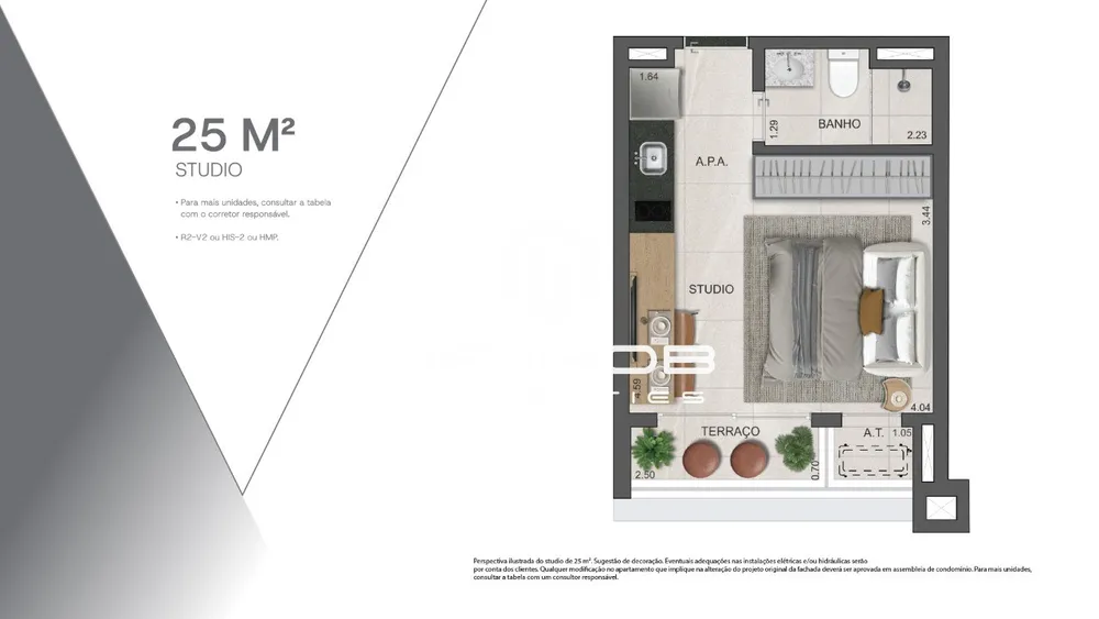 Apartamento, 1 quarto, 25 m² - Foto 2