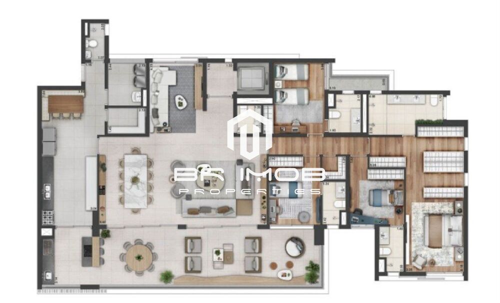 Apartamento, 4 quartos, 277 m² - Foto 1