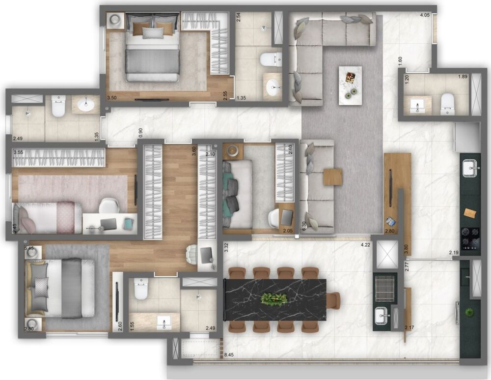 Apartamento, 3 quartos, 121 m² - Foto 4