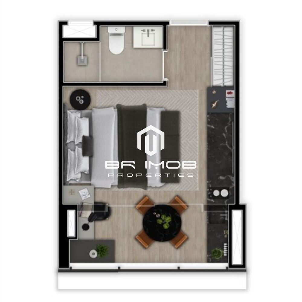 Apartamento, 1 quarto, 25 m² - Foto 1