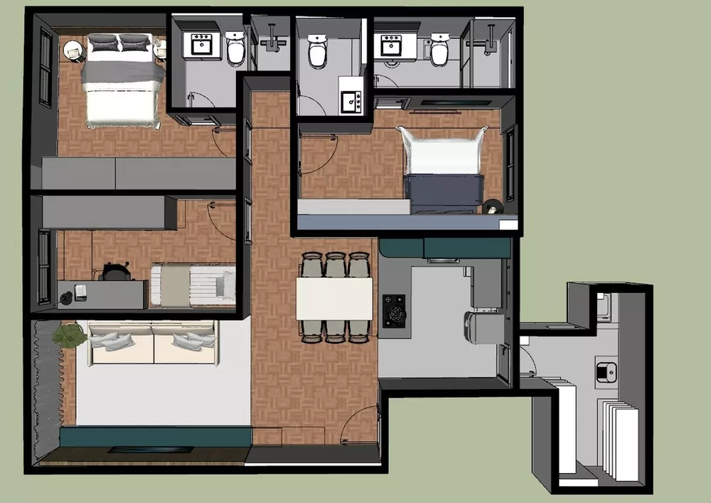 Apartamento, 3 quartos, 92 m² - Foto 4