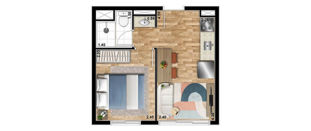 Apartamento, 2 quartos, 37 m² - Foto 22