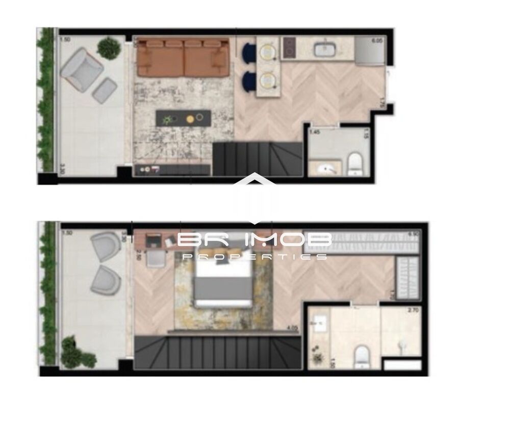 Apartamento, 1 quarto, 61 m² - Foto 2