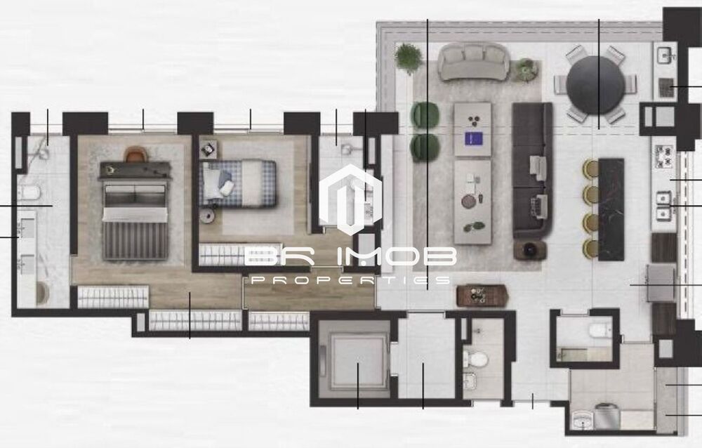 Apartamento, 2 quartos, 135 m² - Foto 2