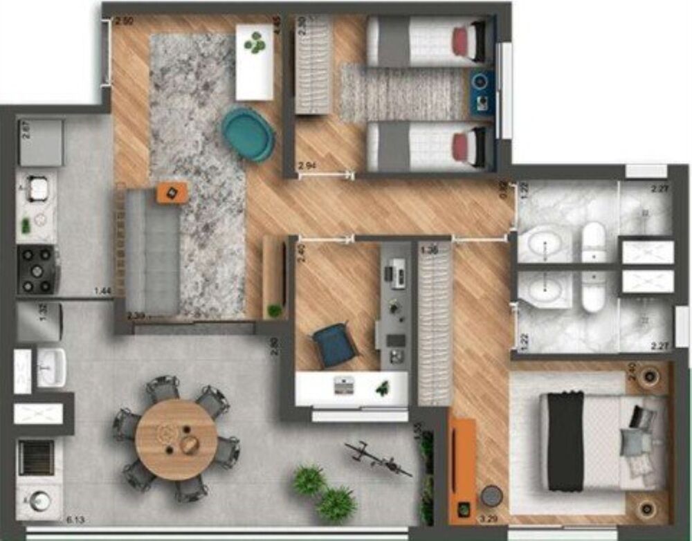 Apartamento, 3 quartos, 69 m² - Foto 3