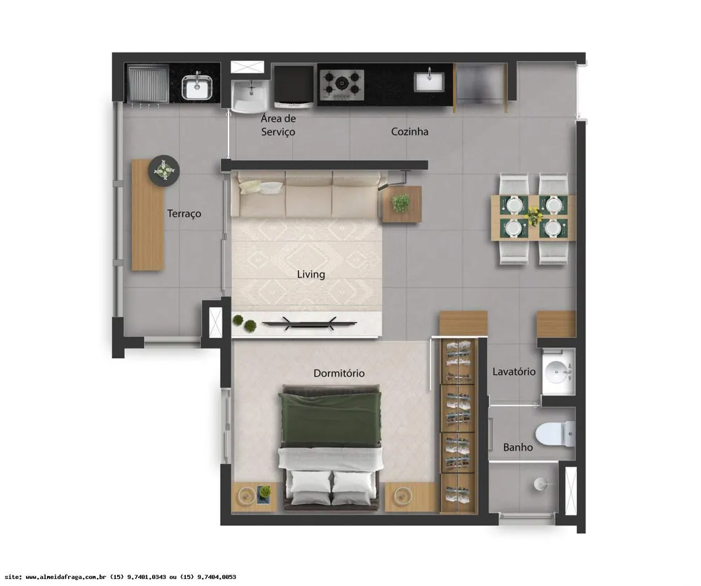 Apartamento, 1 quarto, 46 m² - Foto 6