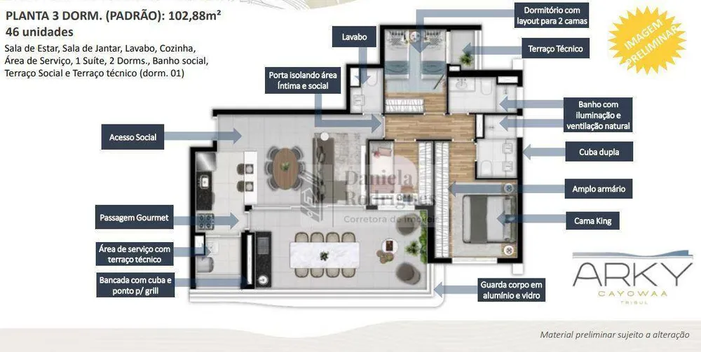 Apartamento, 3 quartos, 102 m² - Foto 2