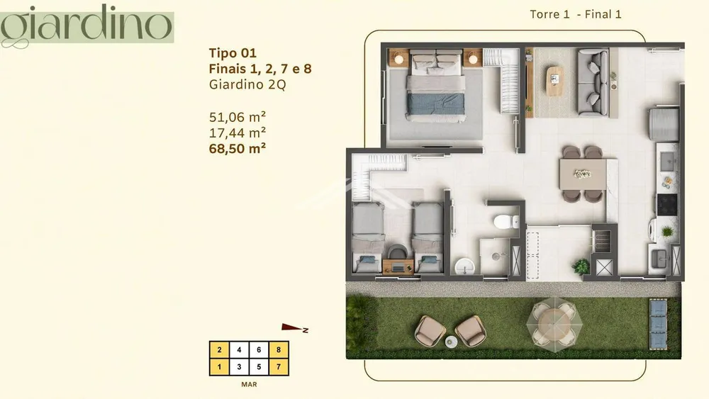 Apartamento, 2 quartos, 51 m² - Foto 12
