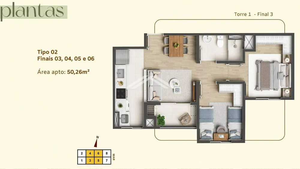 Apartamento, 2 quartos, 51 m² - Foto 13