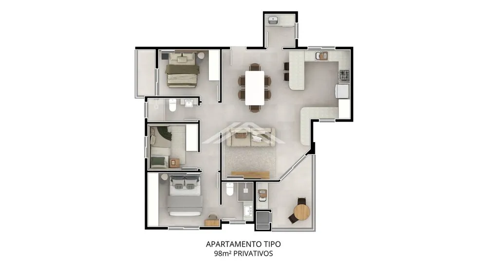 Apartamento, 3 quartos, 96 m² - Foto 3