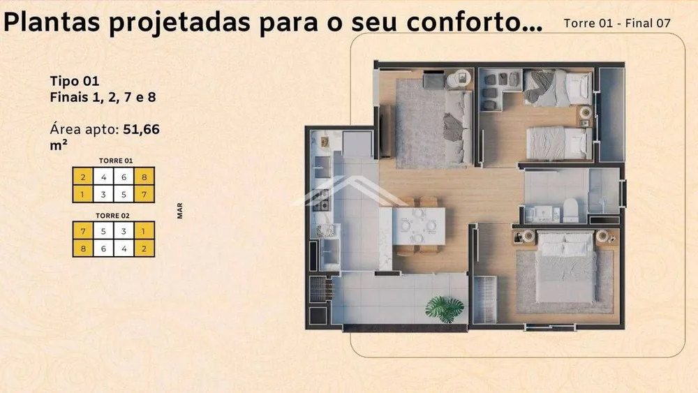 Apartamento, 2 quartos, 52 m² - Foto 9