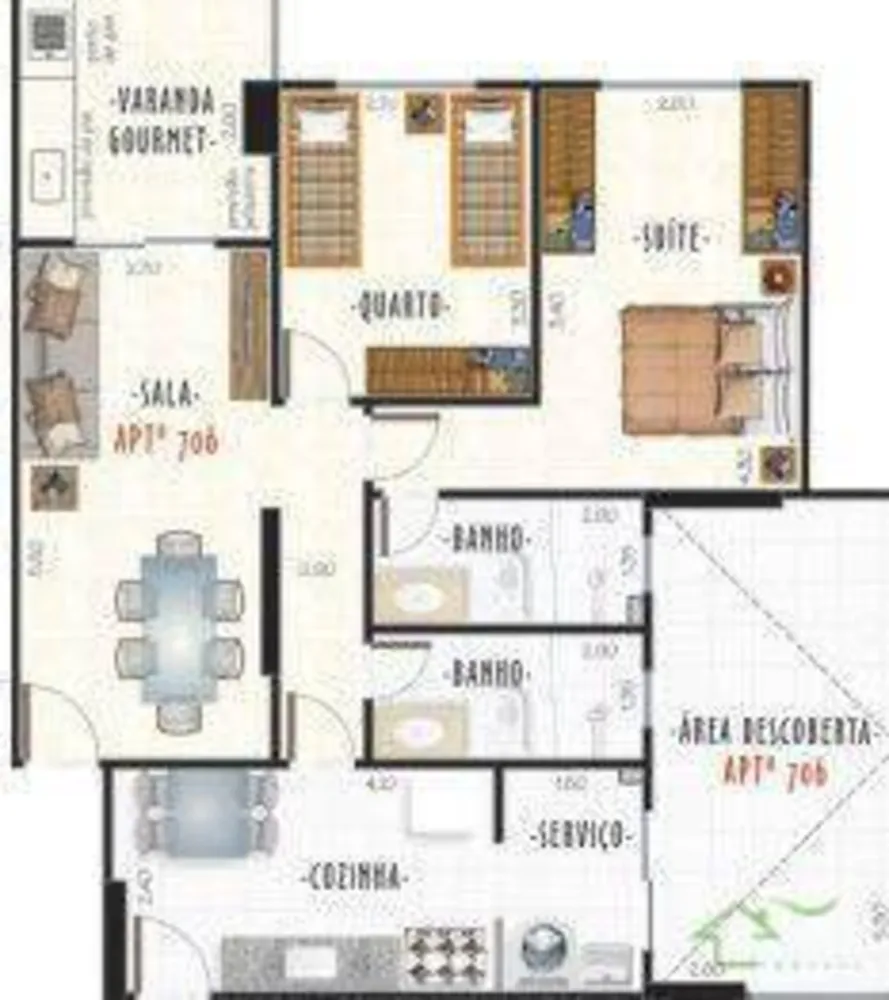 Apartamento, 2 quartos, 68 m² - Foto 2
