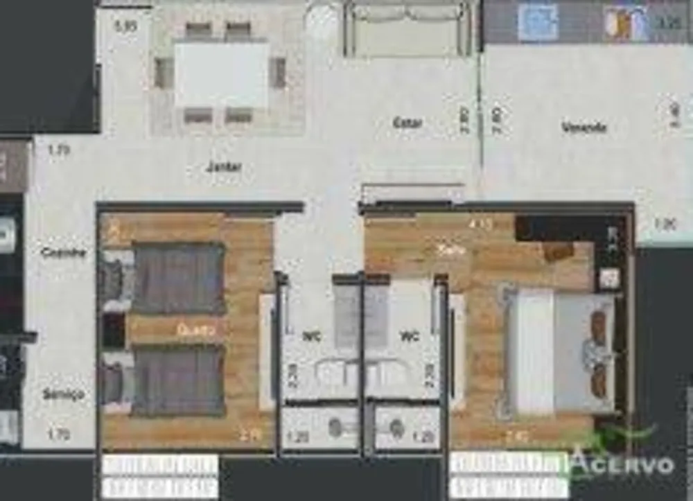 Apartamento, 2 quartos, 68 m² - Foto 3