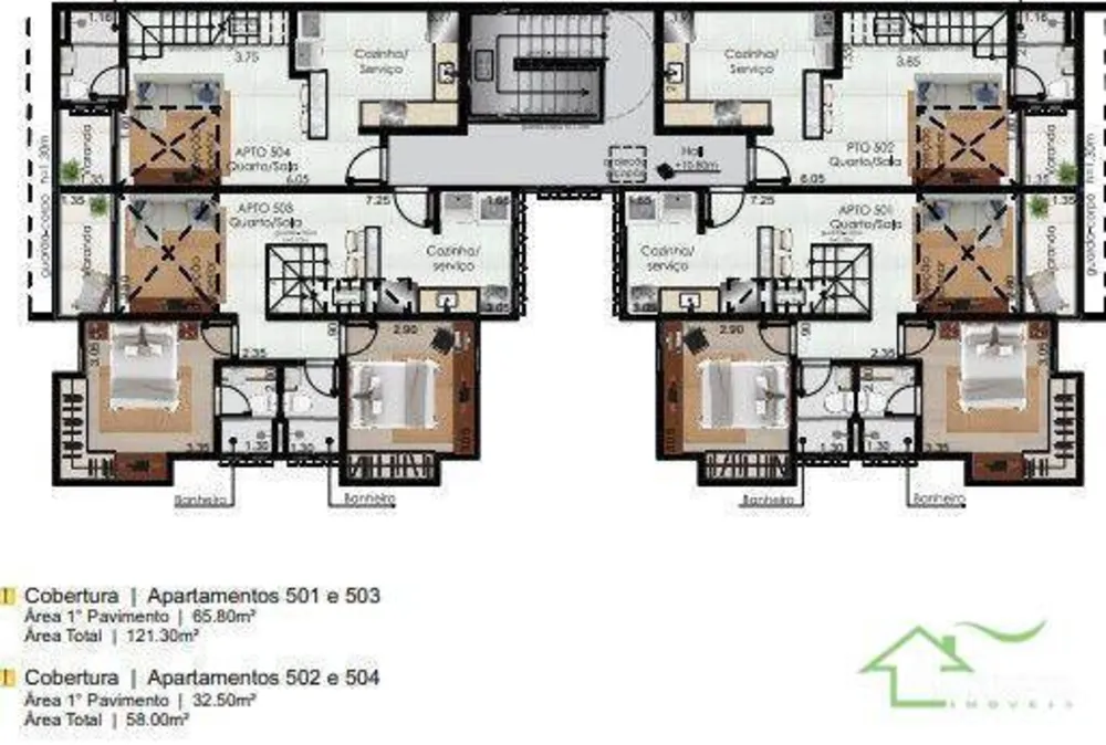 Cobertura, 3 quartos, 121 m² - Foto 4