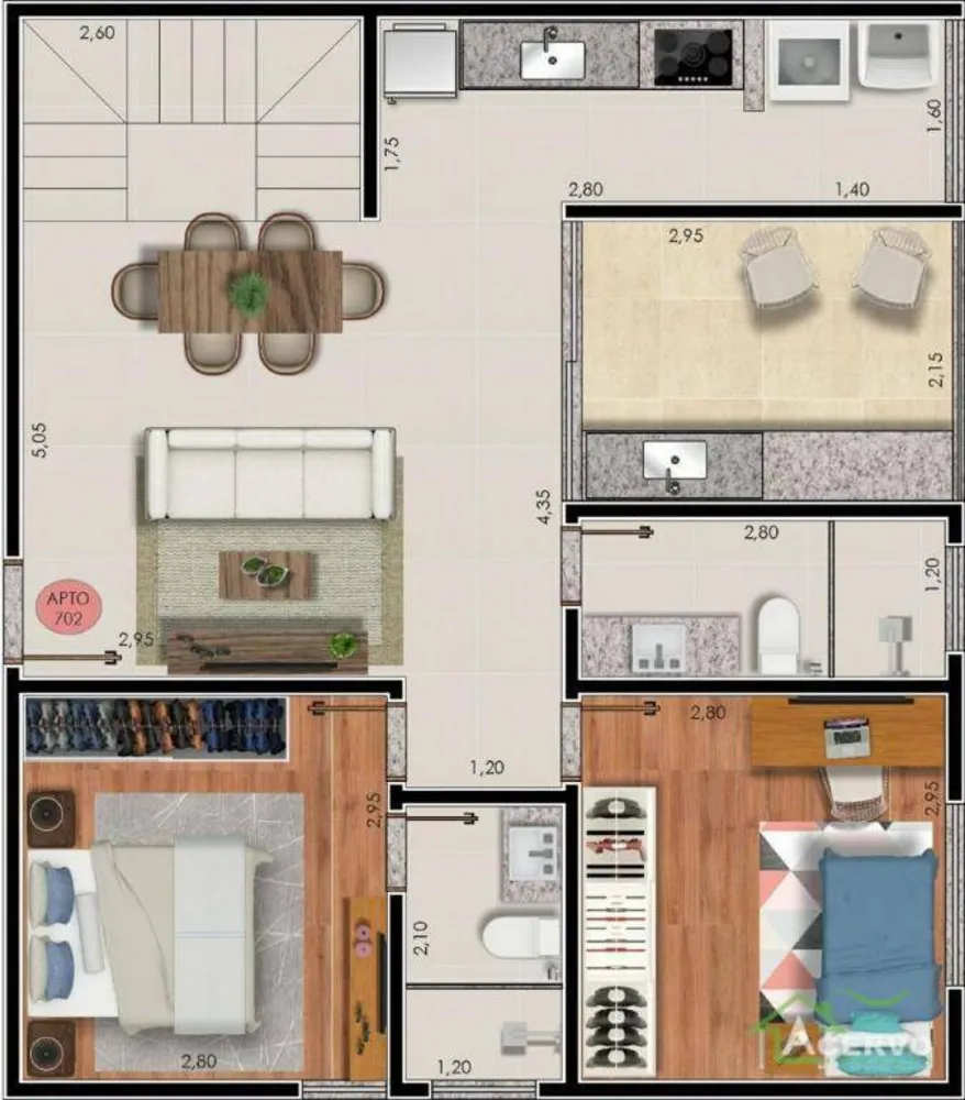 Cobertura, 3 quartos, 148 m² - Foto 2