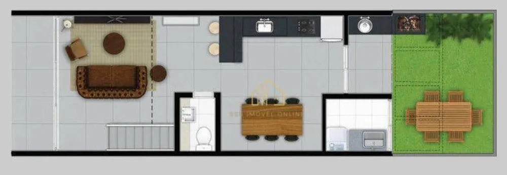 Casa de Condomínio, 1 quarto - Foto 3