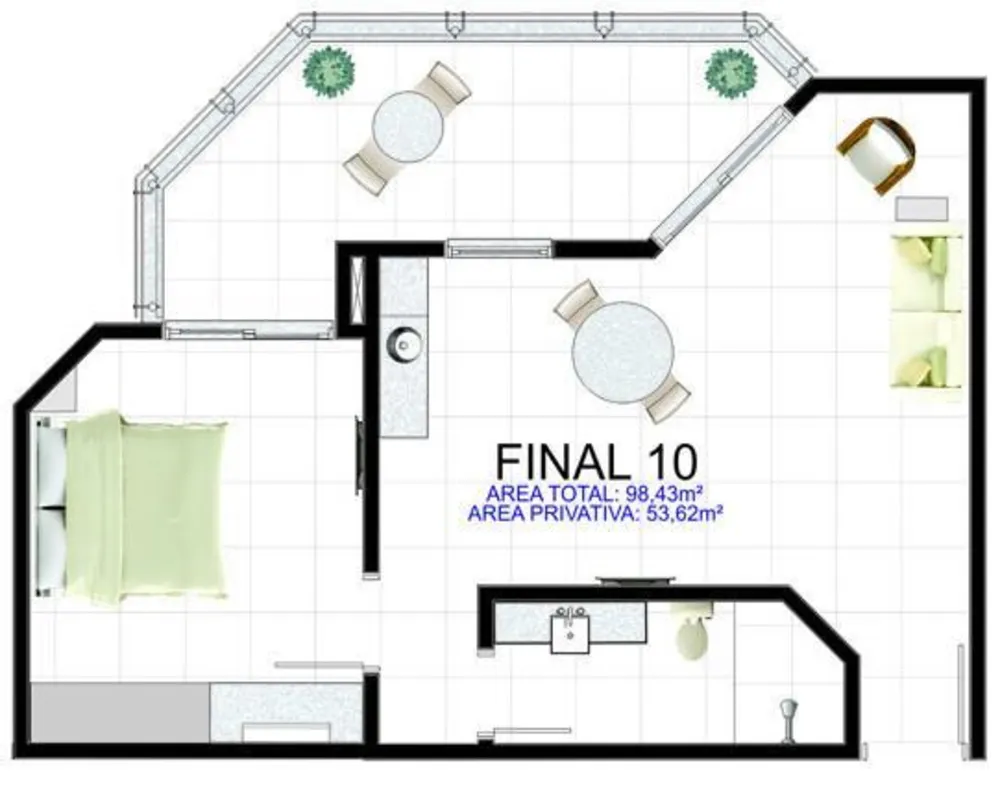 Apartamento, 1 quarto, 48 m² - Foto 11