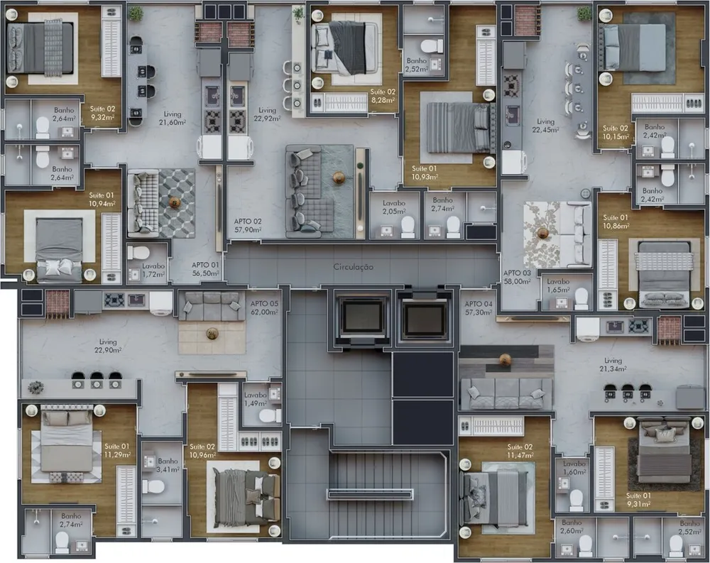 Apartamento, 2 quartos, 54 m² - Foto 1
