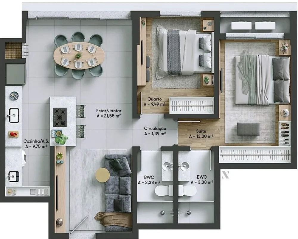 Apartamento, 3 quartos, 95 m² - Foto 9