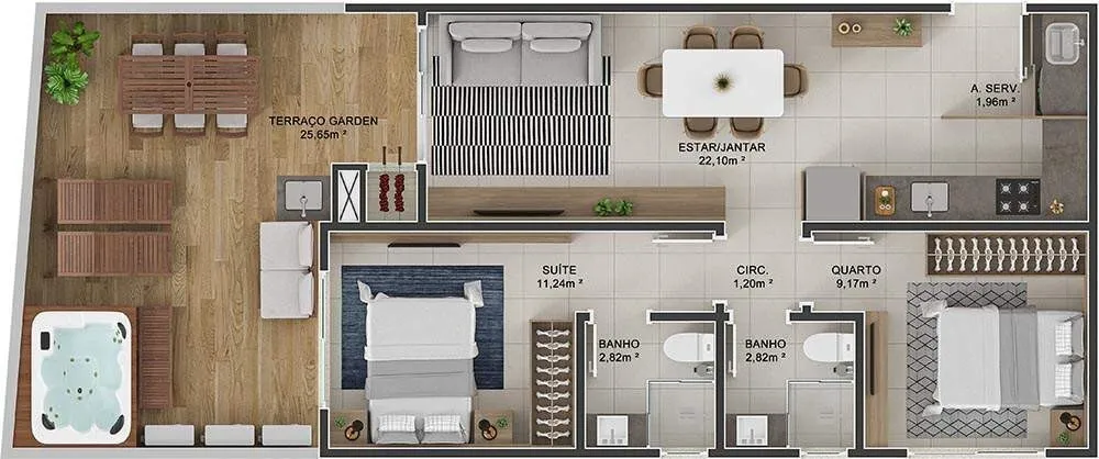 Apartamento, 1 quarto, 45 m² - Foto 8