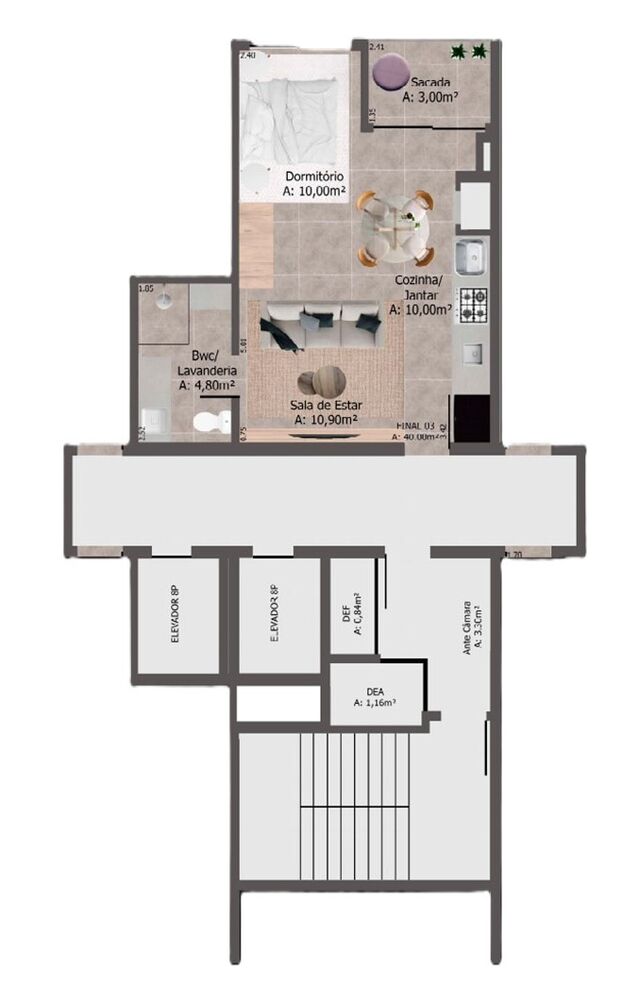 Apartamento à venda com 1 quarto, 40m² - Foto 14