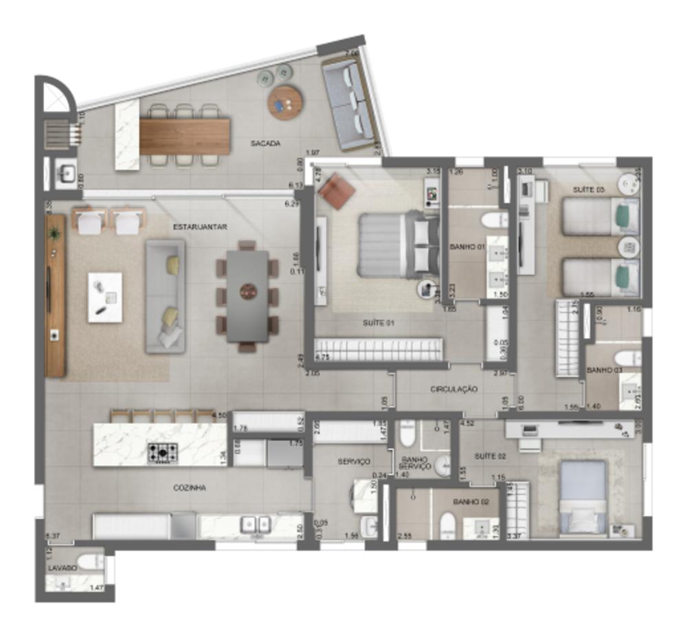 Apartamento à venda com 3 quartos, 165m² - Foto 15