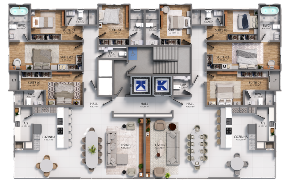 Apartamento, 4 quartos, 212 m² - Foto 1