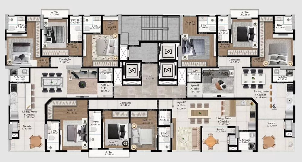 Apartamento, 3 quartos, 121 m² - Foto 7