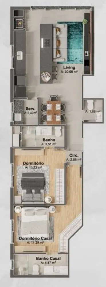 Apartamento, 3 quartos, 88 m² - Foto 9