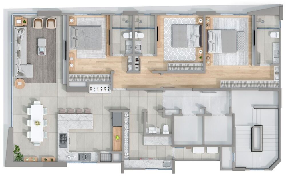 Apartamento, 3 quartos, 150 m² - Foto 1