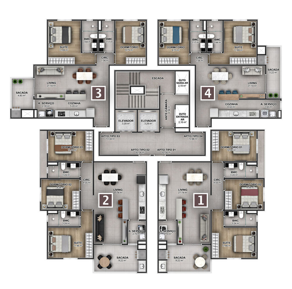 Apartamento, 3 quartos, 92 m² - Foto 16