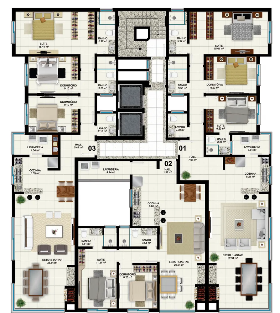 Apartamento, 4 quartos, 161 m² - Foto 8