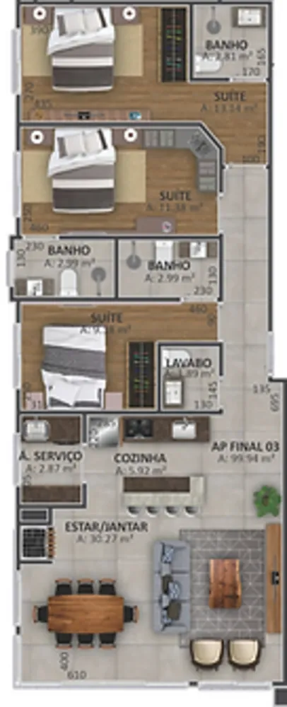 Apartamento, 2 quartos, 64 m² - Foto 4