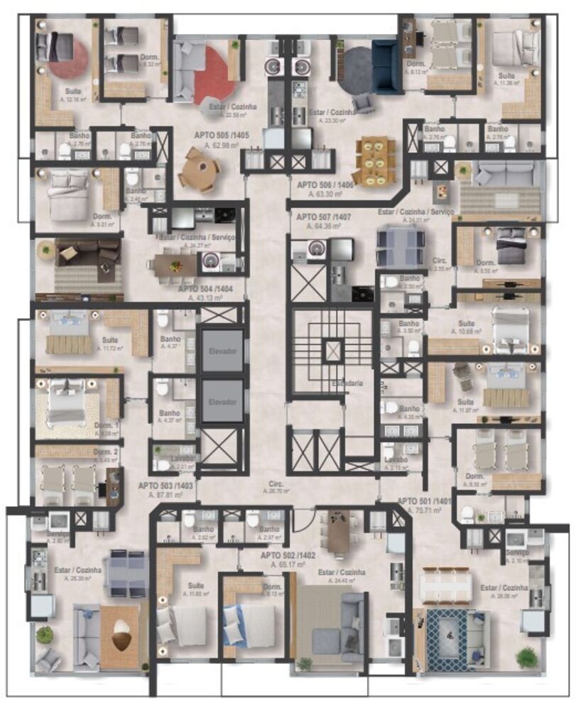 Apartamento, 2 quartos, 64 m² - Foto 6
