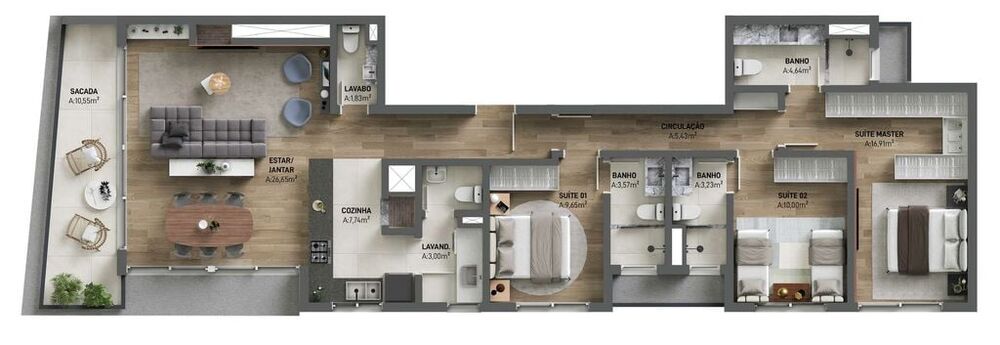 Apartamento à venda com 3 quartos, 139m² - Foto 12