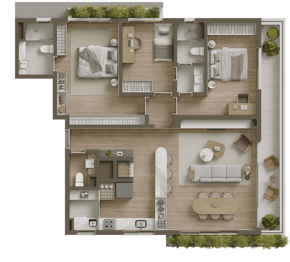 Apartamento à venda com 3 quartos, 236m² - Foto 8