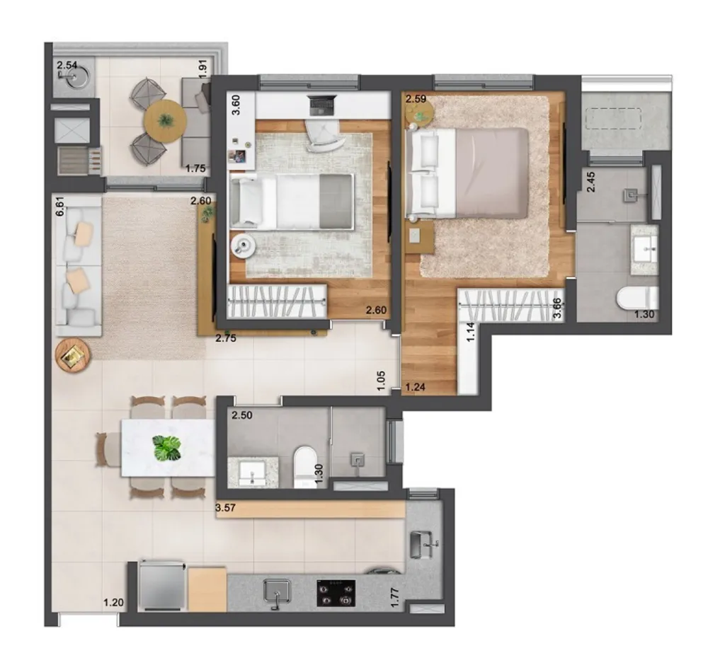 Apartamento, 1 quarto, 90 m² - Foto 4