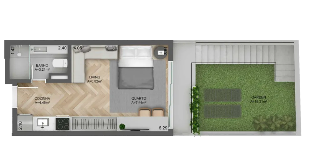 Apartamento, 1 quarto, 36 m² - Foto 5