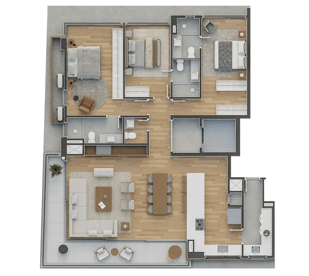 Apartamento, 3 quartos, 157 m² - Foto 6