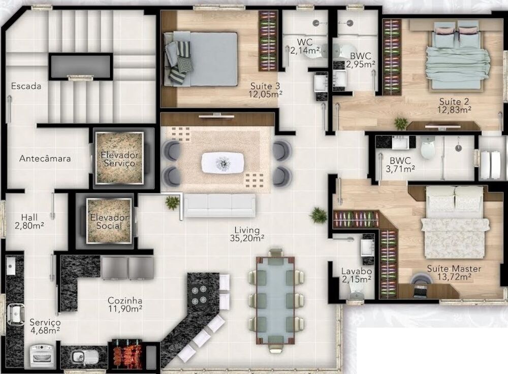 Cobertura à venda com 4 quartos, 502m² - Foto 7