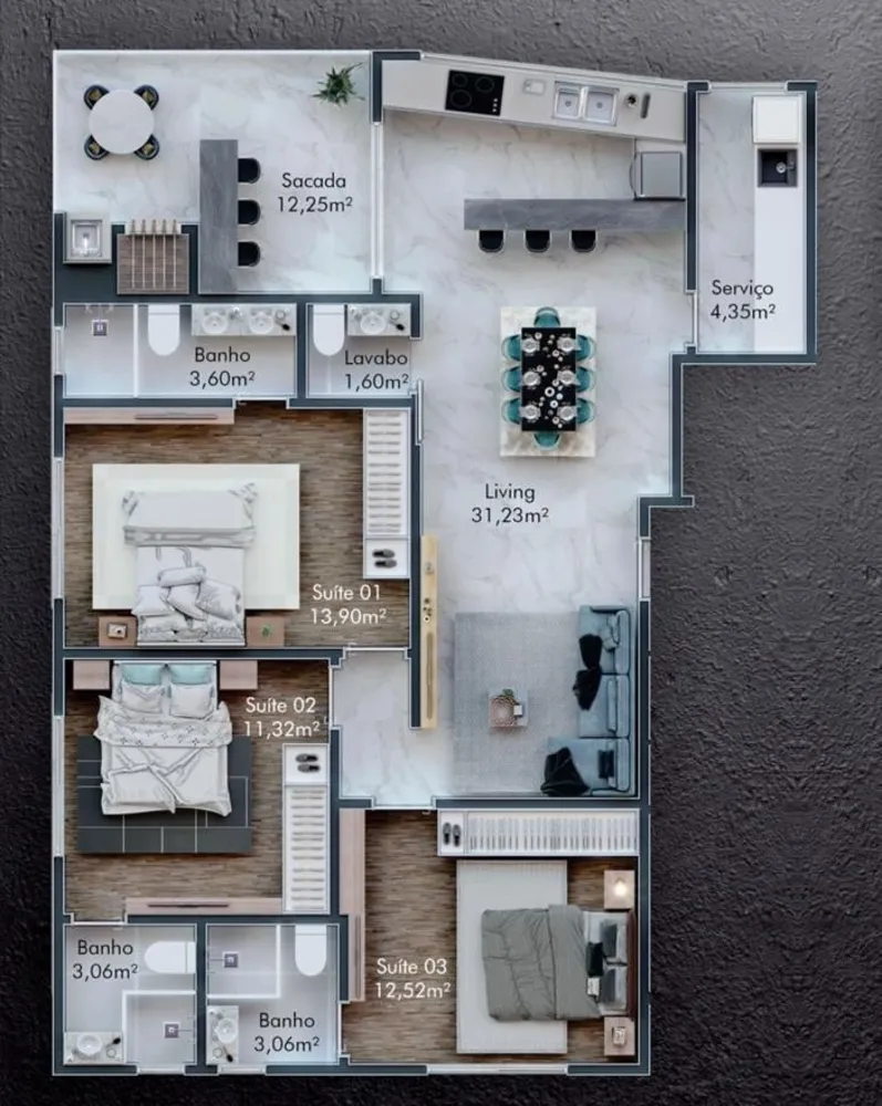 Apartamento, 3 quartos, 110 m² - Foto 11
