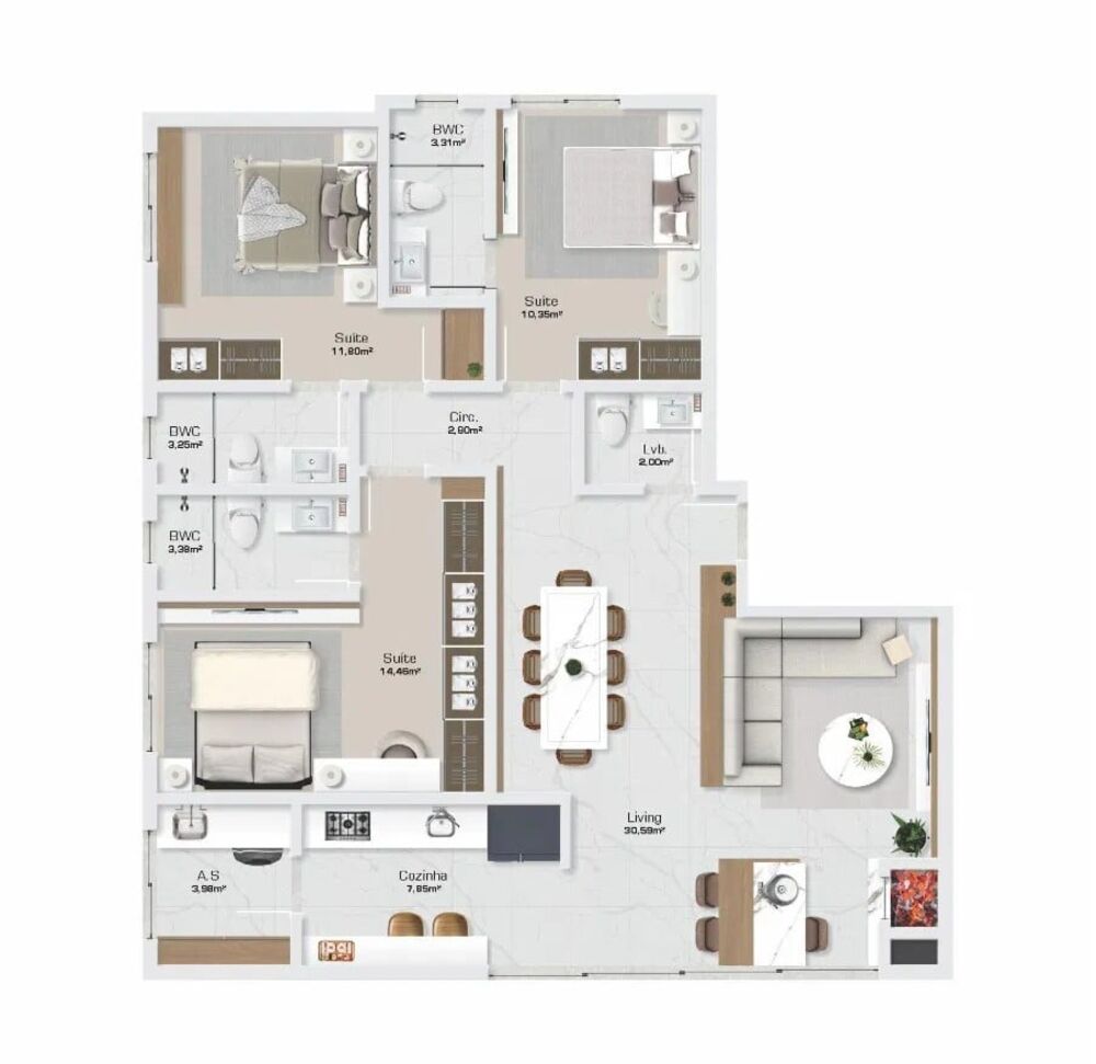 Apartamento, 3 quartos, 113 m² - Foto 10