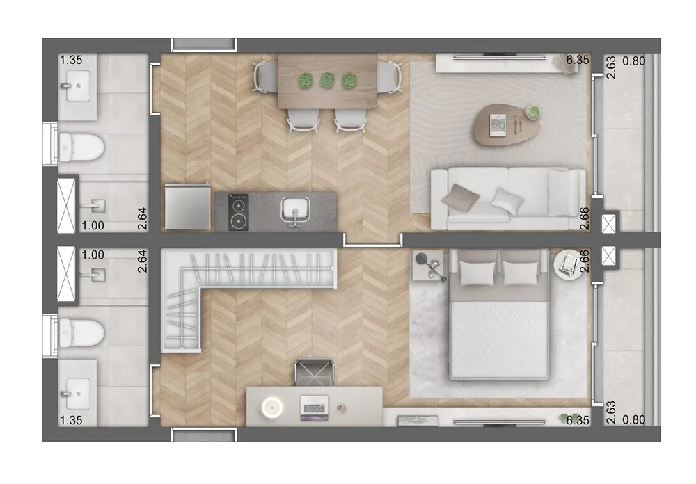 Apartamento, 1 quarto, 42 m² - Foto 12