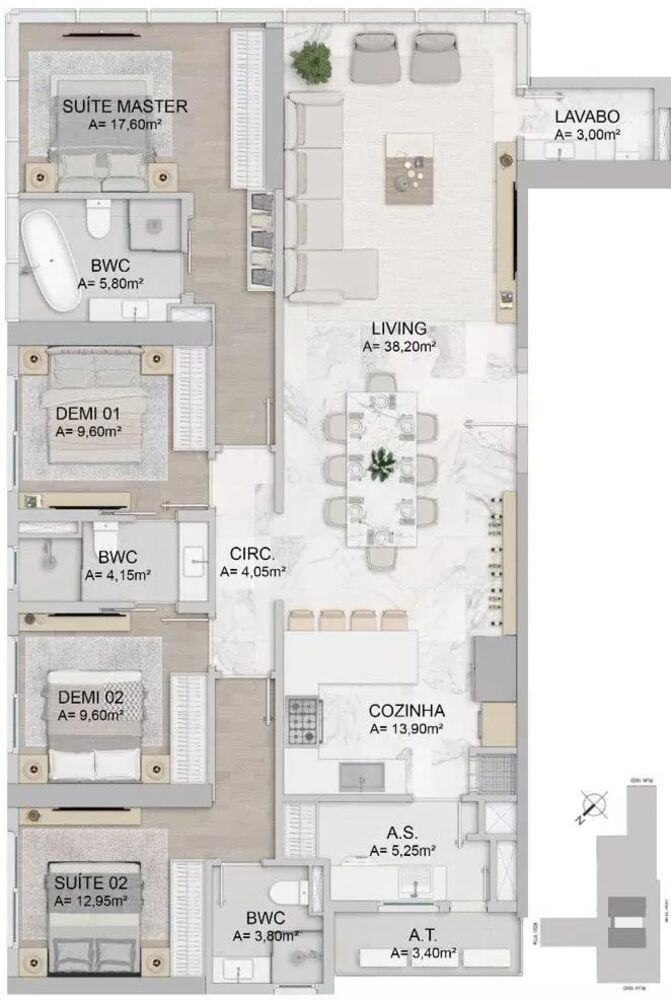 Apartamento, 4 quartos, 397 m² - Foto 1