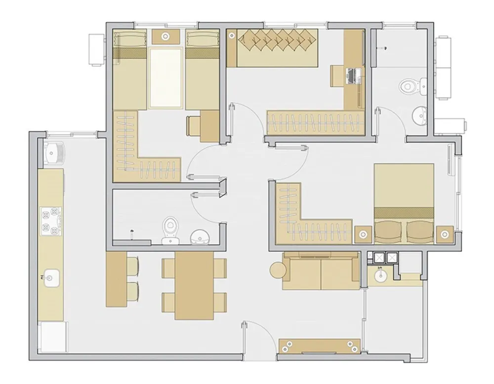 Apartamento, 3 quartos, 69 m² - Foto 3