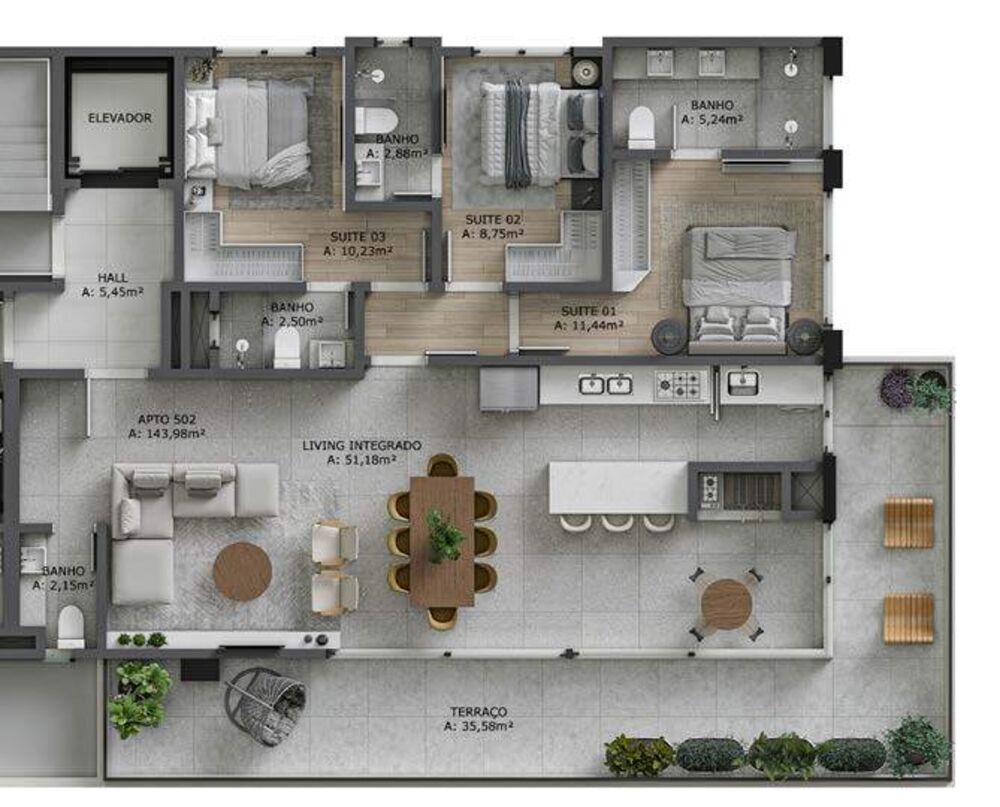 Apartamento, 3 quartos, 203 m² - Foto 10