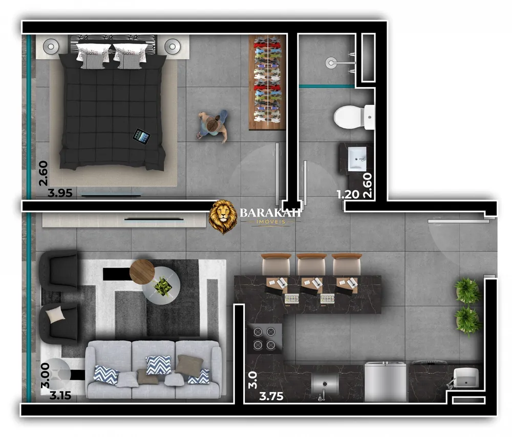 Apartamento, 1 quarto, 49 m² - Foto 11