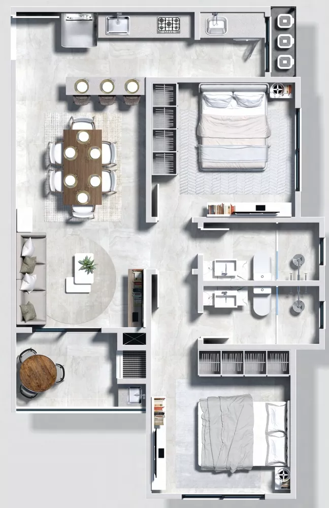 Apartamento, 2 quartos, 60 m² - Foto 3