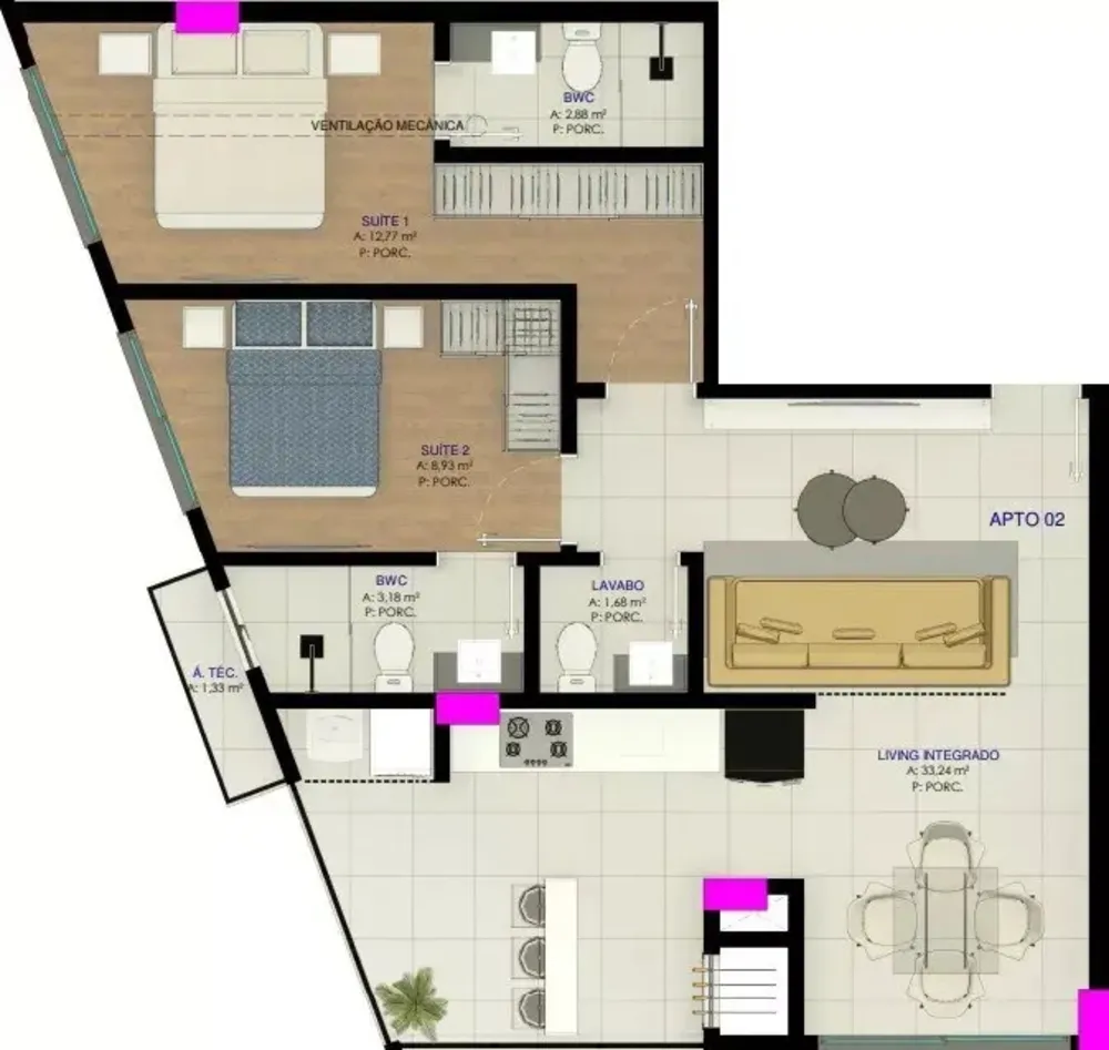 Apartamento, 2 quartos, 76 m² - Foto 12