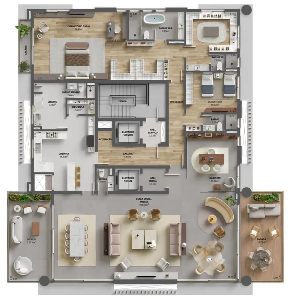 Apartamento, 4 quartos, 382 m² - Foto 15